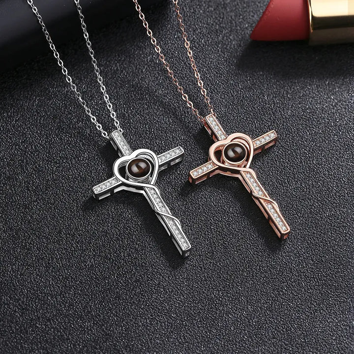 Cuswelry - Heart Cross Necklace